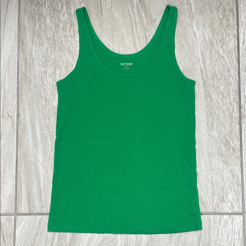 Old Navy Fitted Green Tank Top